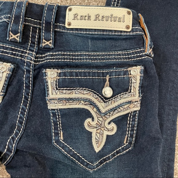 CROPPED ROCK REVIVAL DENIM SIZE 25 - Picture 2 of 8
